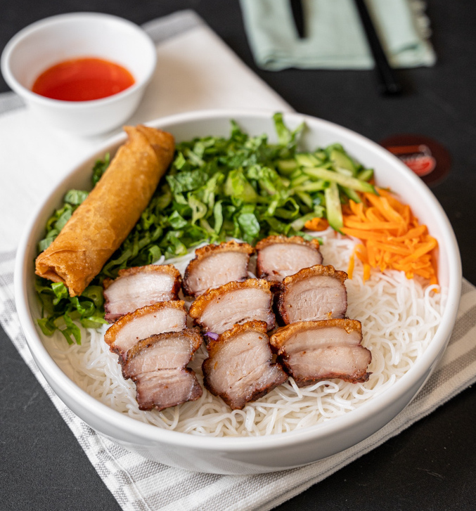 Order Pork Belly Vermicelli with Egg Roll food online from Saiga store, Irvine on bringmethat.com