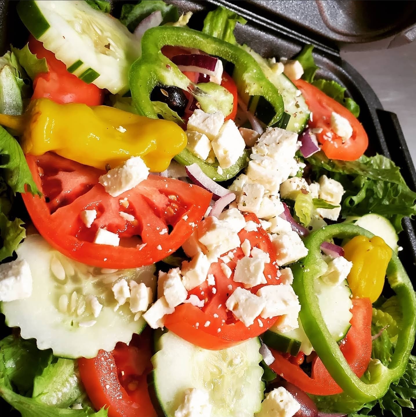 Order Greek Salad food online from Chipmonks store, Chicago on bringmethat.com