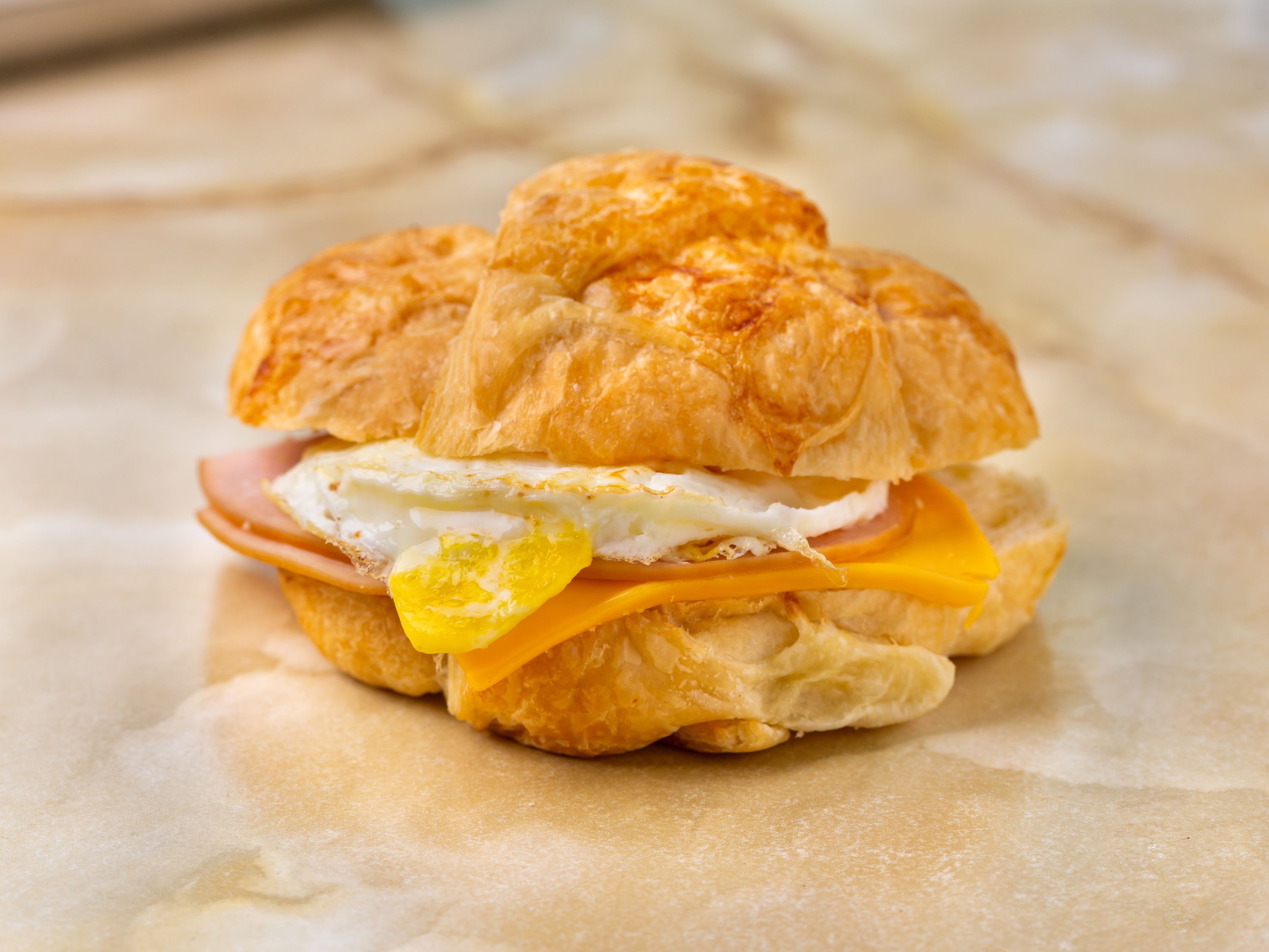 Order Ham, Egg, and Cheese Croissant food online from Best Donuts store, Killeen on bringmethat.com