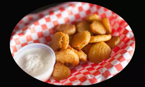 Order Fried Pickles food online from Zesty Zzeeks Pizza & Wings - Tempe.  store, Tempe on bringmethat.com