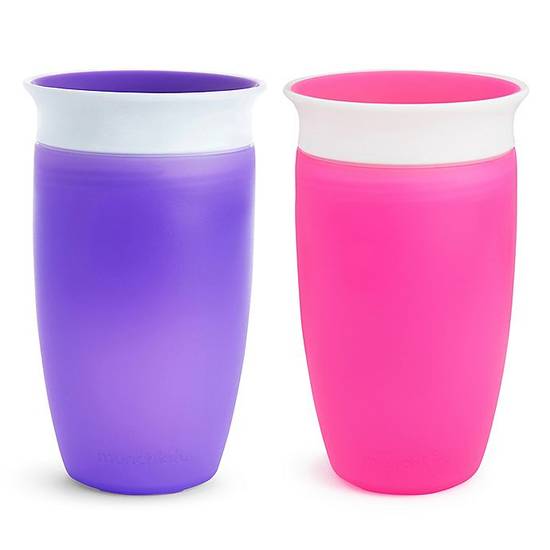 Order Munchkin® Miracle®360º 2-Pack 10 oz. Sippy Cups in Pink/Purple food online from Bed Bath & Beyond store, Lancaster on bringmethat.com