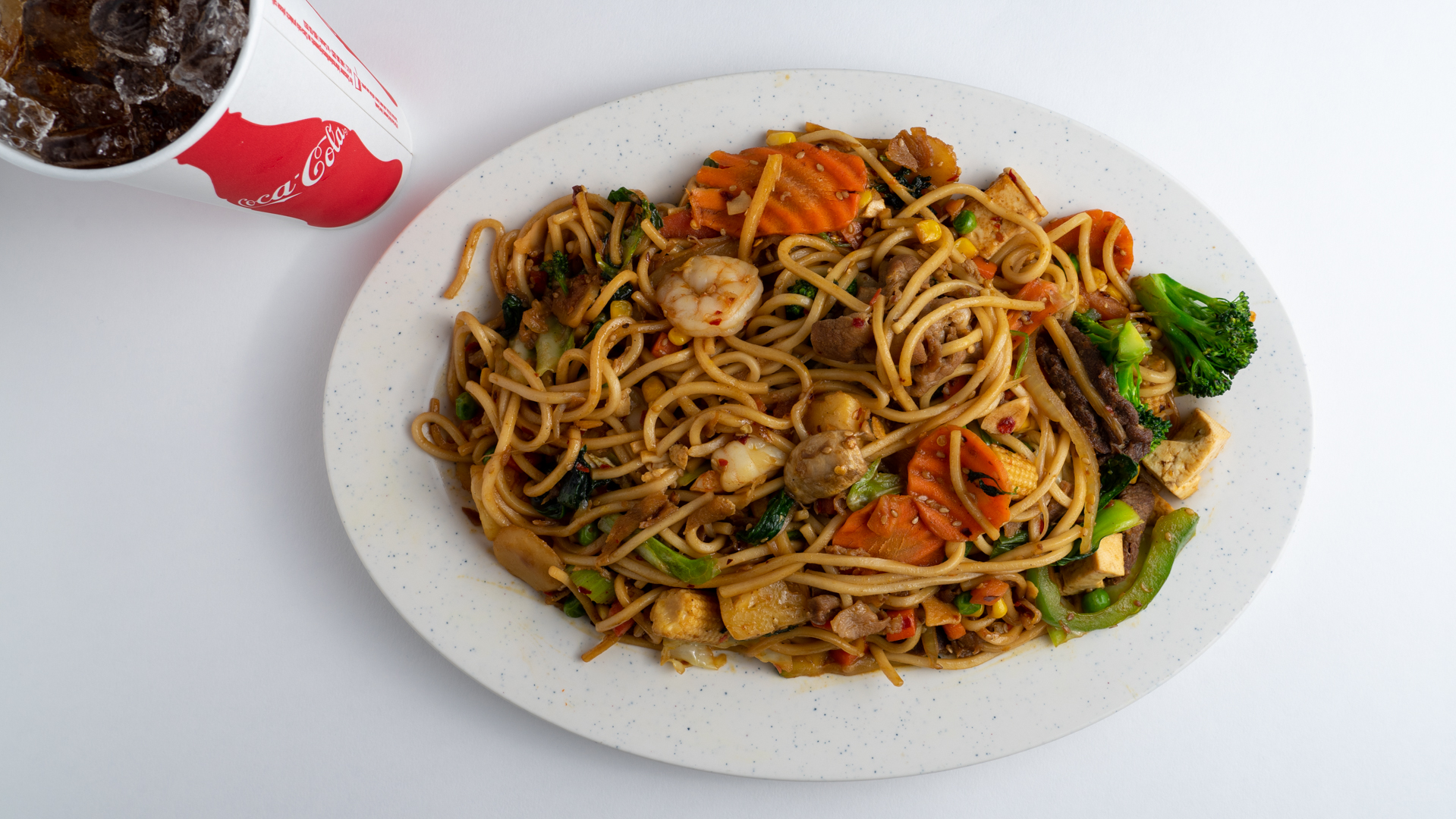 Order COMBO WITH FOUNTAIN DRINK food online from Big Wok Mongolian Grill store, Rancho Cucamonga on bringmethat.com