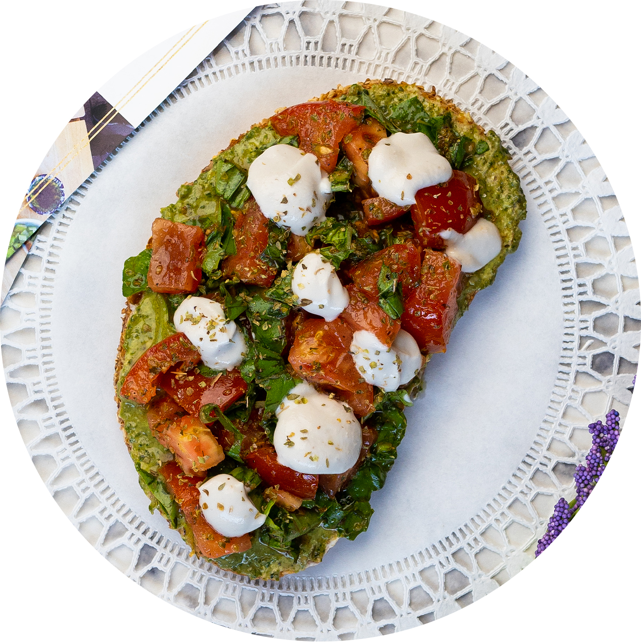 Order Bruschetta food online from Green Table Cafe store, Los Angeles on bringmethat.com