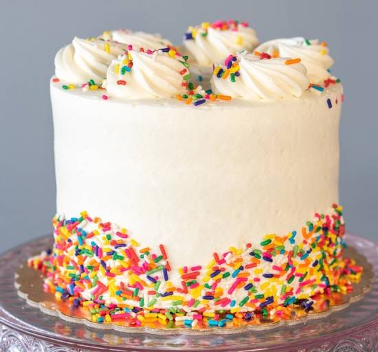 Order 6" Vanilla Confetti Cake food online from Carlo's Bakery store, Las Vegas on bringmethat.com