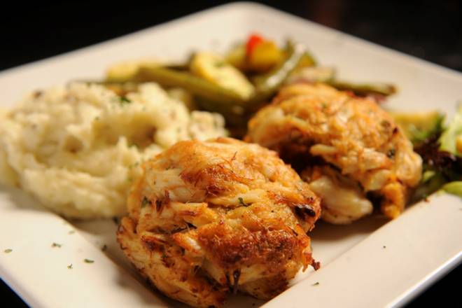 Order Double Crab Cake food online from Mother's Peninsula Grille store, Arnold on bringmethat.com