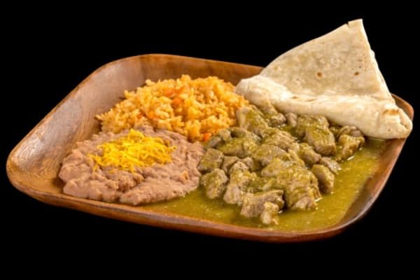 Order 11. Green Chile Combination Platter food online from Filibertos Mexican Food store, Glendale on bringmethat.com