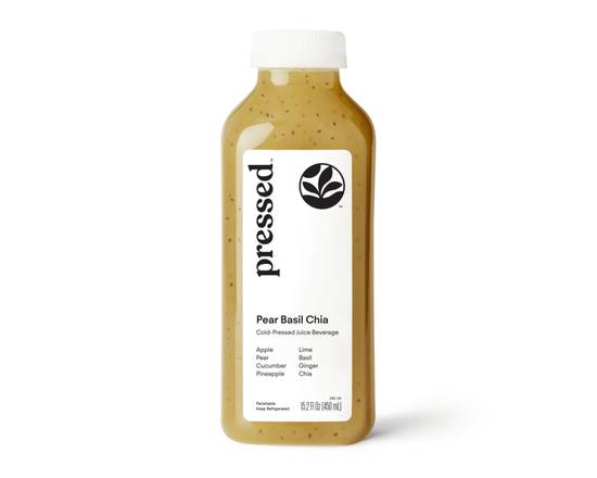 Order Pear Basil Chia Juice food online from Pressed store, Fresno on bringmethat.com