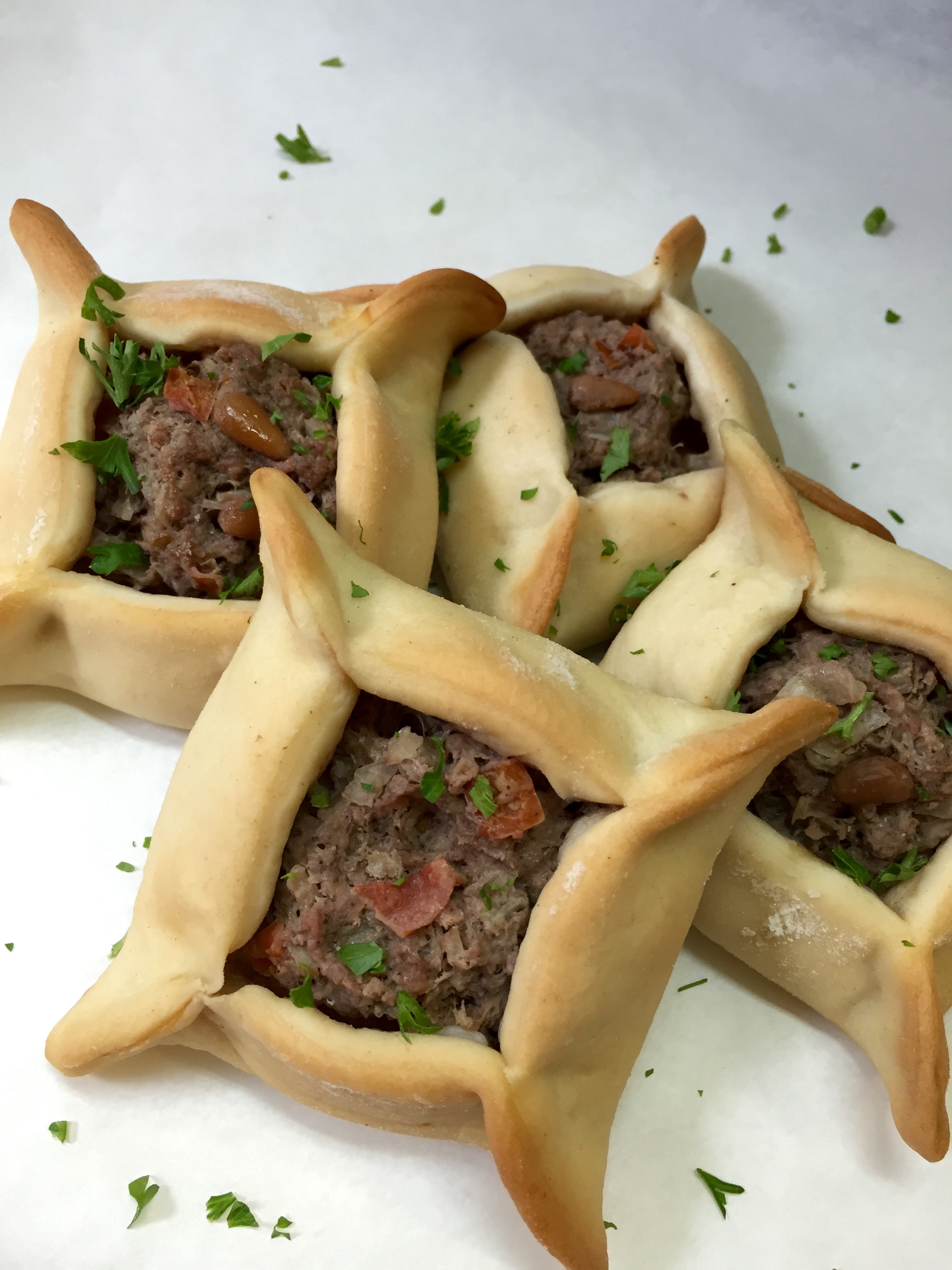Order 4 Piece Meat Pies food online from Micho'z Fresh Lebanese Grill store, San Diego on bringmethat.com