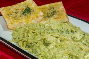 Order Linguine Chicken Pesto food online from Papa Ray's Pizza - Miriam St. store, Daly City on bringmethat.com