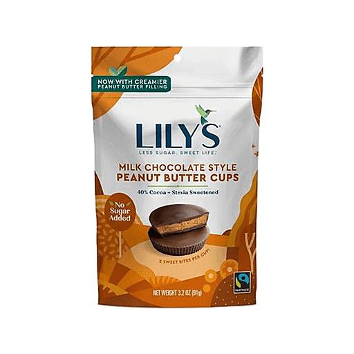 Order Lily's Milk Chocolate Peanut Butter Cups (3.2 OZ) 134205 food online from Bevmo! store, Pasadena on bringmethat.com