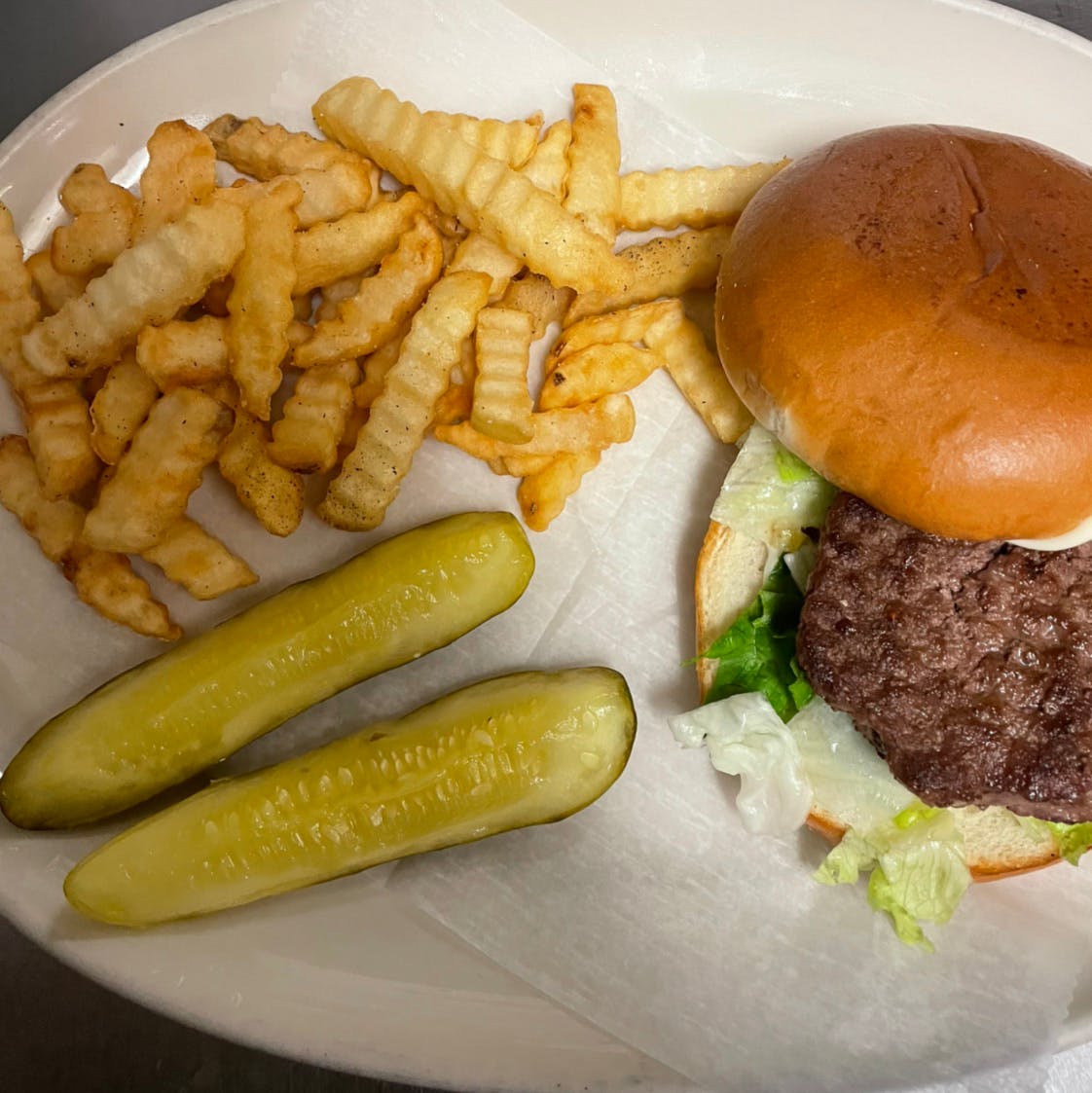 Order Kid's Hamburger with Franch Fries - Kid's food online from Casa Nostra Italian Cuisine store, Greeneville on bringmethat.com