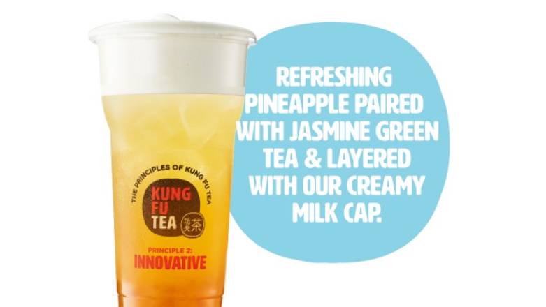 Order Sunshine Pineapple Tea Cap food online from Kung Fu Tea store, Atlanta on bringmethat.com