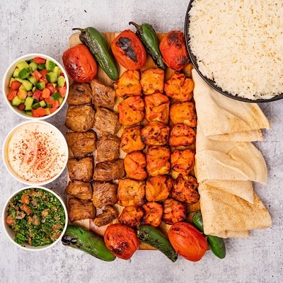 Order #25 Family Meal Pack - 3 Skewers of Chicken Kabob and 2 Beef Shish Kabob food online from Massis Kabob store, Los Angeles on bringmethat.com