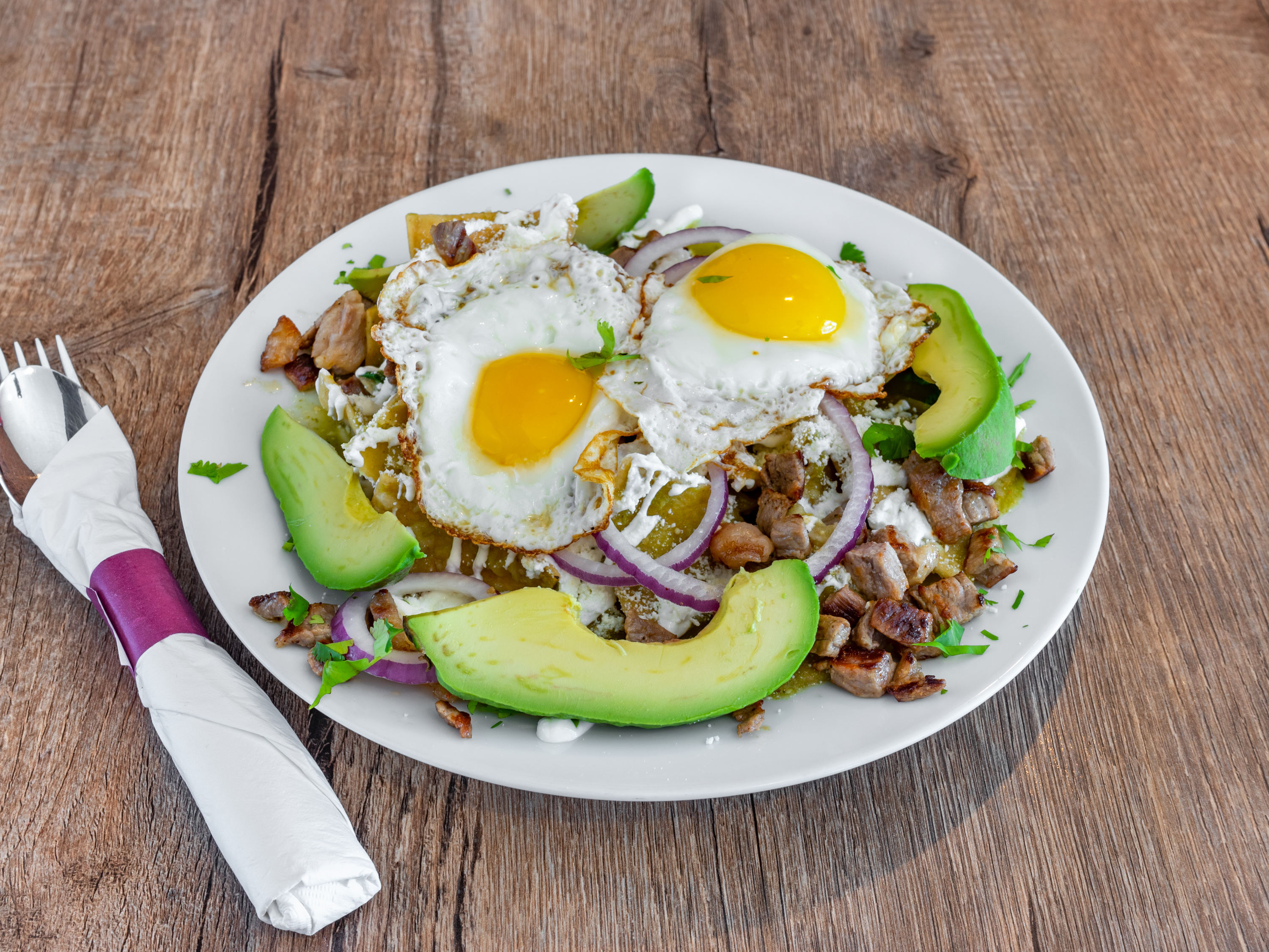 Order Breakfast Chilaquiles food online from Alondra's Cuisine store, Middletown on bringmethat.com