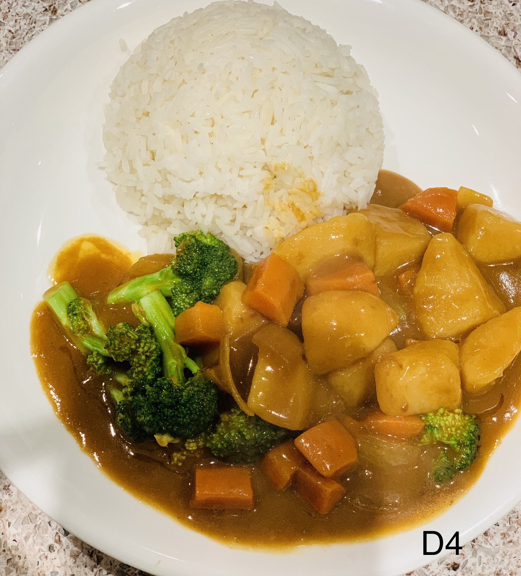Order Curry Vegetables with Rice food online from Honey Honey Cafe store, Malden on bringmethat.com