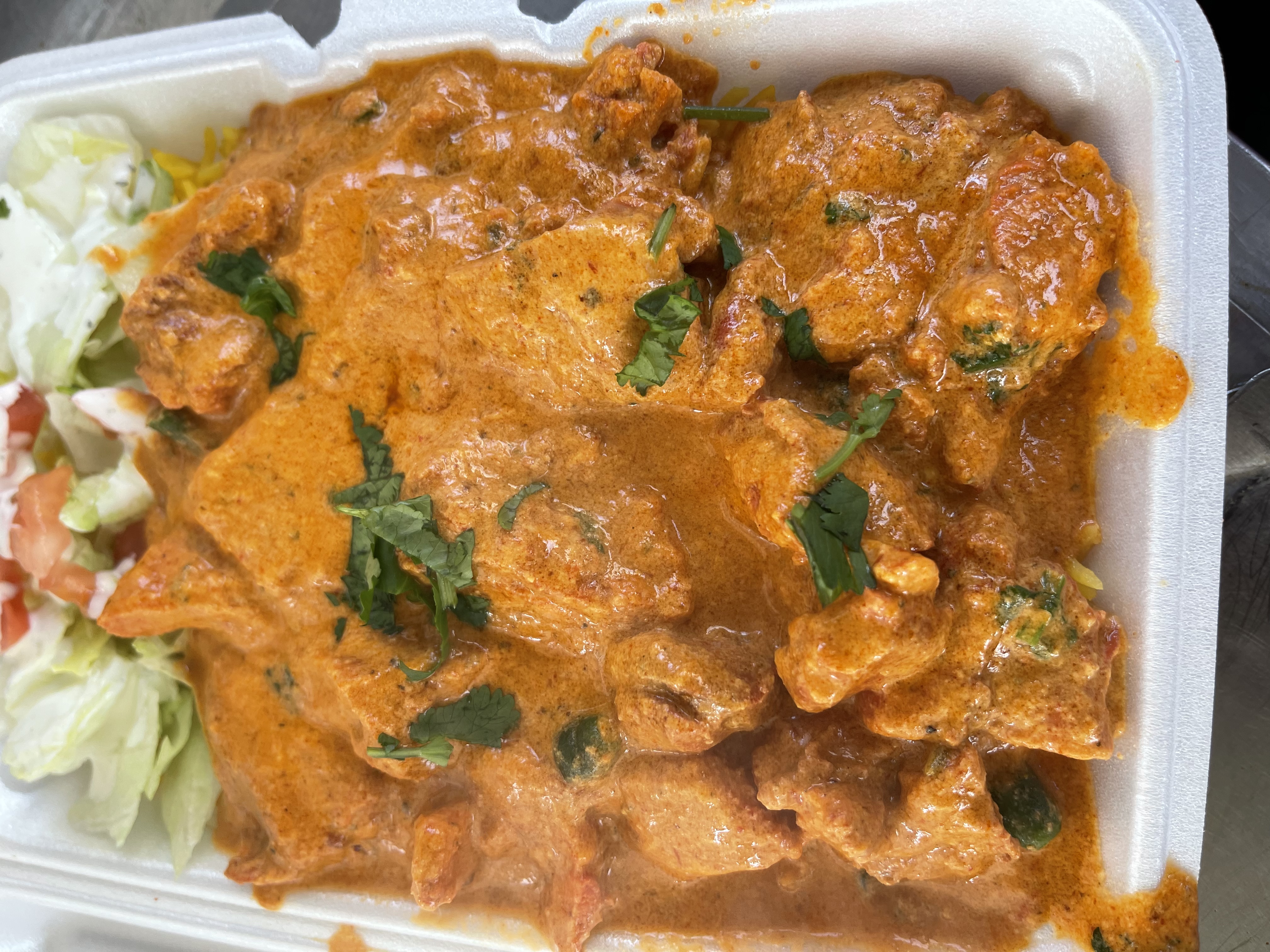 Order Butter chicken with rice  food online from Nafi Food Express store, Philadelphia on bringmethat.com