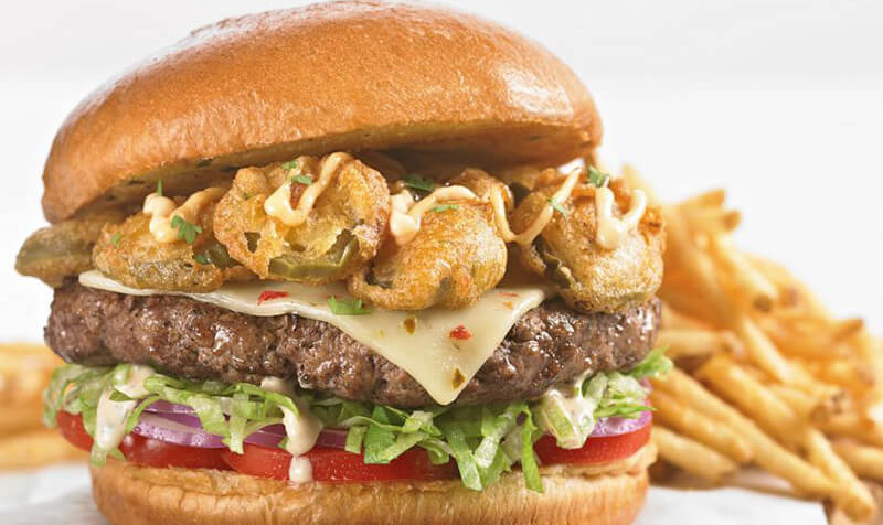 Order Crispy Jalapeño Burger food online from BJs Restaurant & Brewhouse store, Greenwood on bringmethat.com
