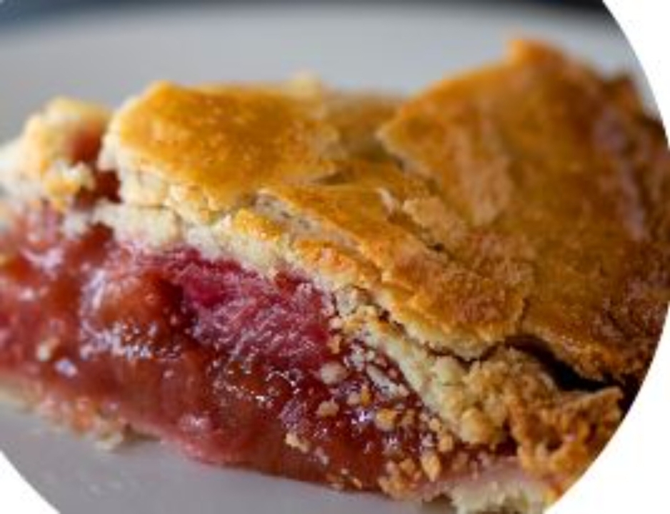 Order Rhubarb Pie food online from Marie Callender Restaurant & Bakery store, Visalia on bringmethat.com