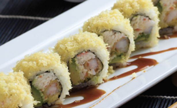 Order GOLD CRUNCH ROLL food online from Crazy Rockn Sushi store, Los Angeles on bringmethat.com