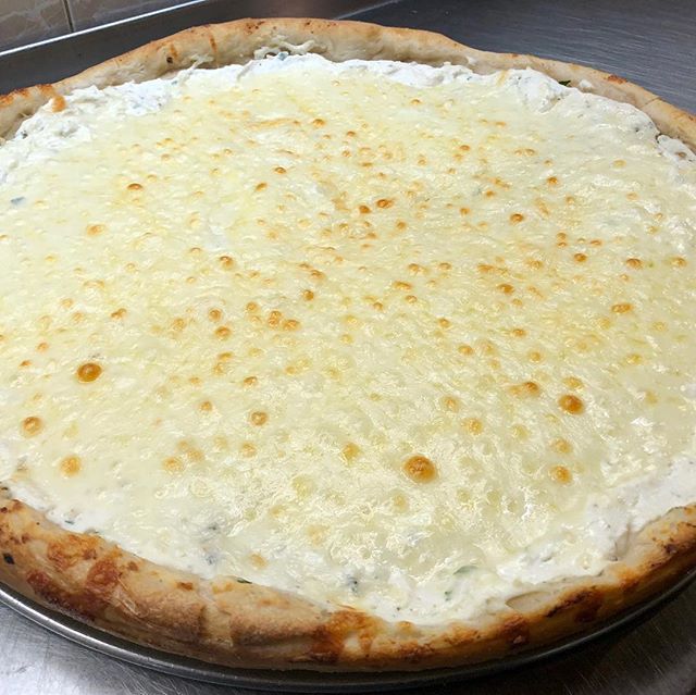 Order White Pizza food online from Calabria Pizza store, Oradell on bringmethat.com