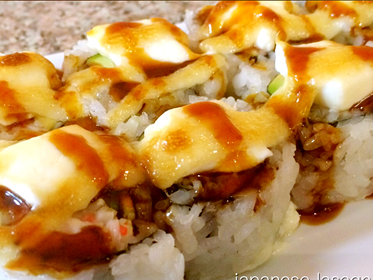 Order Japanese Lasagna Roll food online from Sake Roll Sushi Bar store, Glendora on bringmethat.com