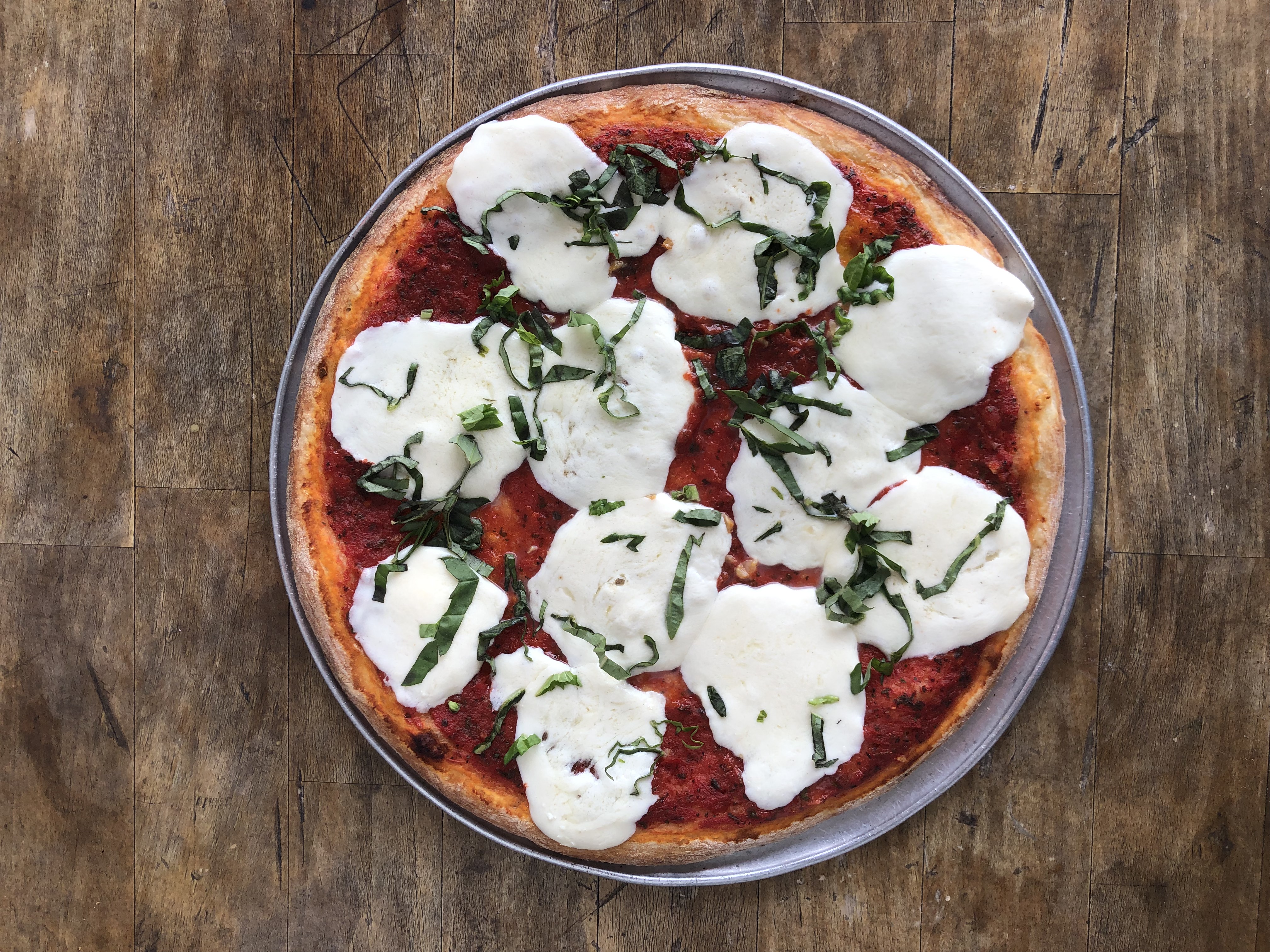Order Margherita Pizza food online from Hard Times Pizza Co. store, Los Angeles on bringmethat.com