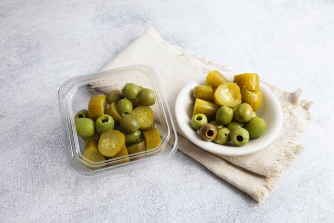 Order Pickles & Olives | 8oz food online from Oren Hummus store, Mountain View on bringmethat.com
