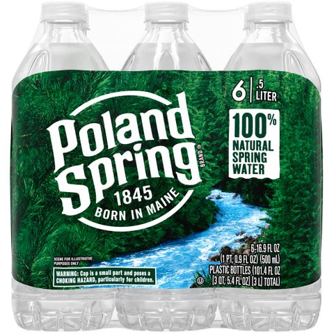 Order POLAND SPRING 100% Natural Spring Water 6 Pack 16.9oz food online from 7-Eleven store, Cheektowaga on bringmethat.com