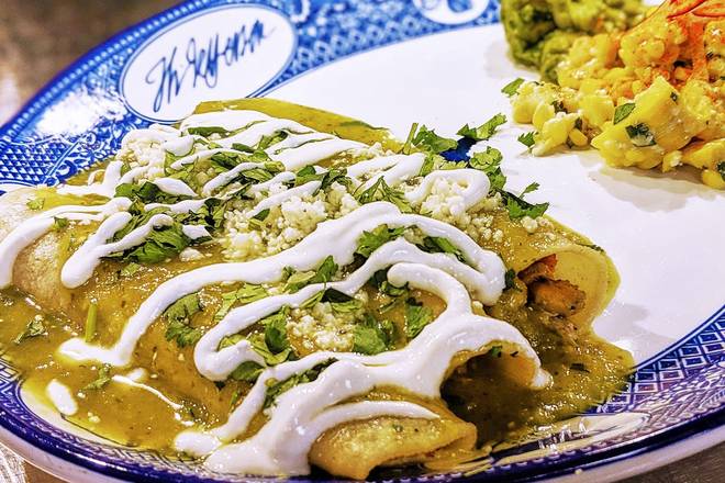 Order Green Chili Chicken Enchiladas food online from Founding Farmers store, Hunter Mill on bringmethat.com