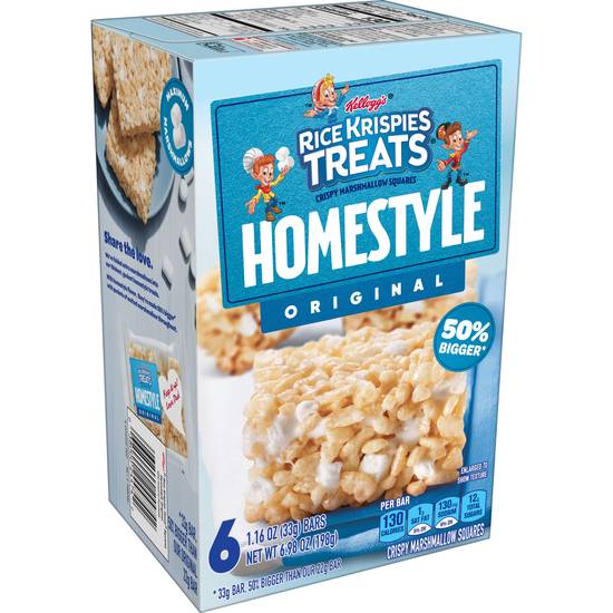 Order Rice Krispies Treats Homestyle Marshmallow Snack Bars, 6 CT food online from Cvs store, PHOENIX on bringmethat.com