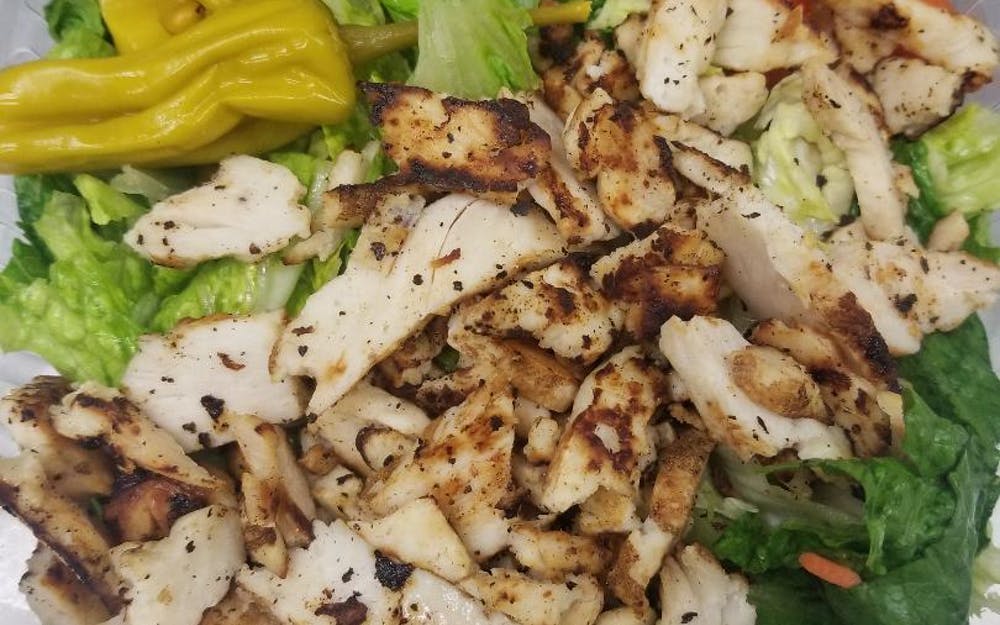 Order Grilled Chicken Salad - Small food online from Sorrento Pizza store, Utica on bringmethat.com
