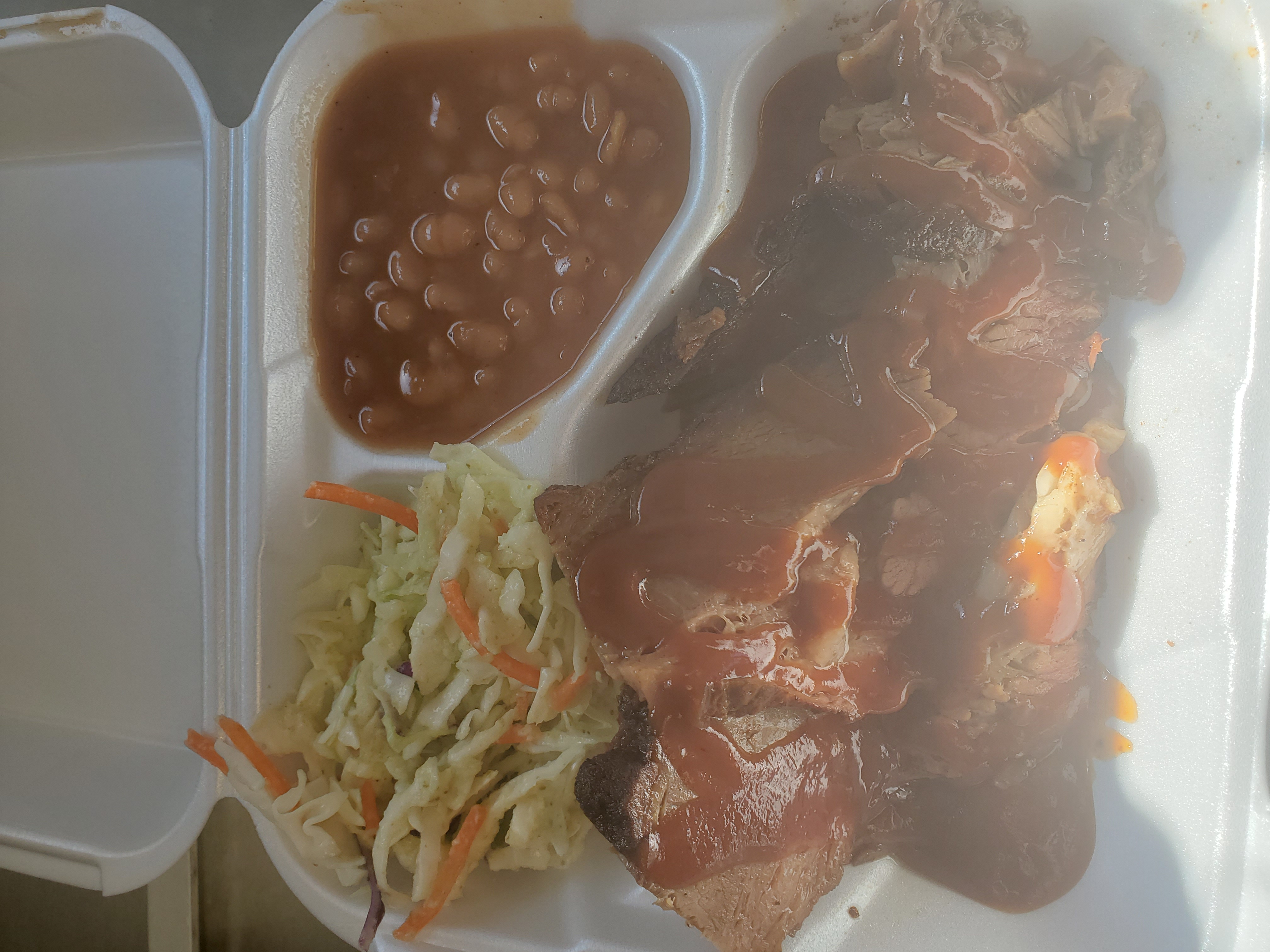 Order Combo Plate food online from High On The Hog Bbq store, Albany on bringmethat.com