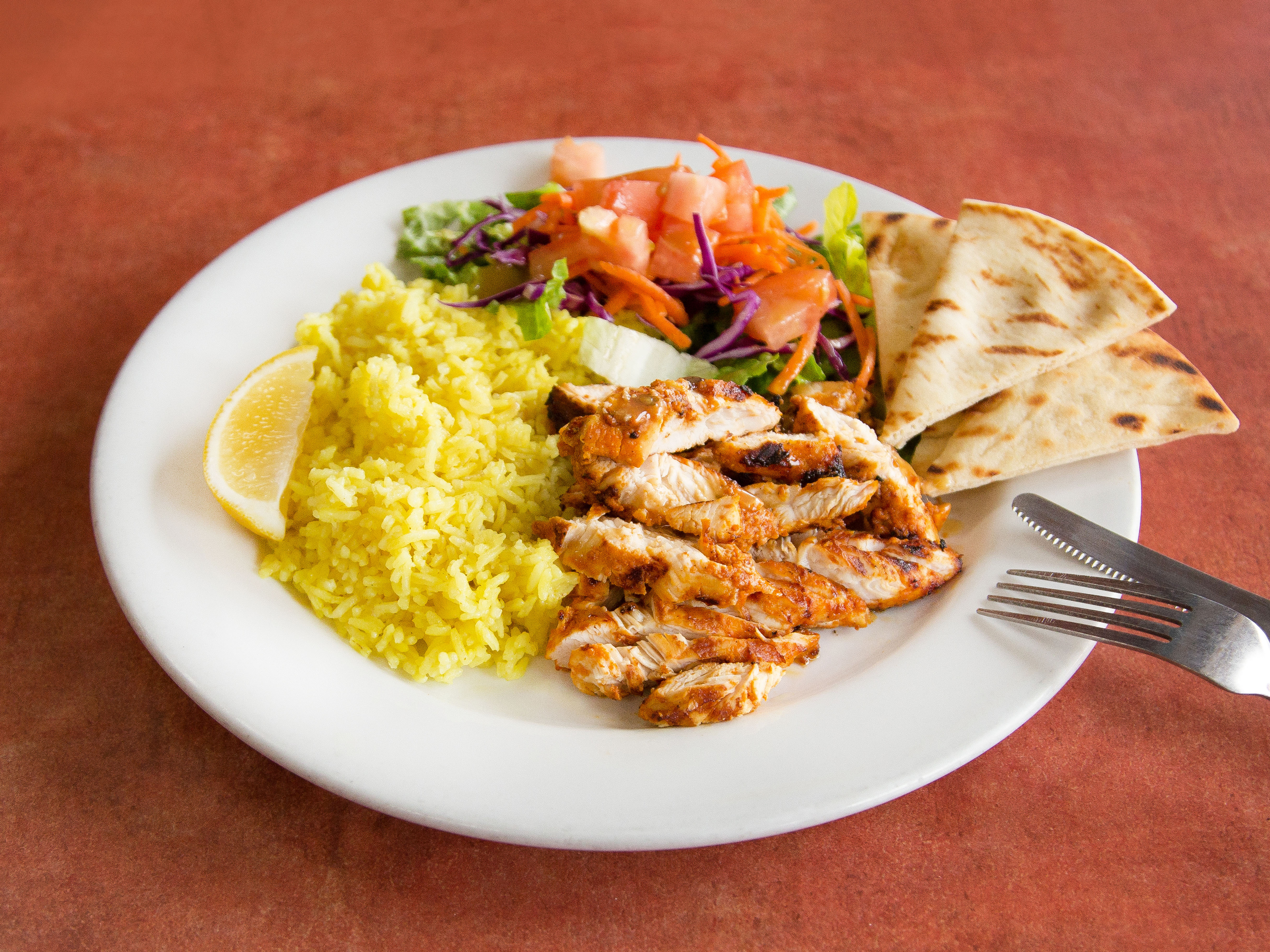 Order Chicken Lunch Plate food online from Tikka Grill store, Thousand Oaks on bringmethat.com