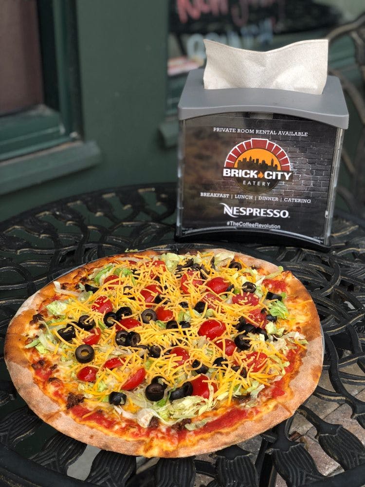Order Taco Pizza - Personal 12" food online from Brick City Eatery store, Lutz on bringmethat.com