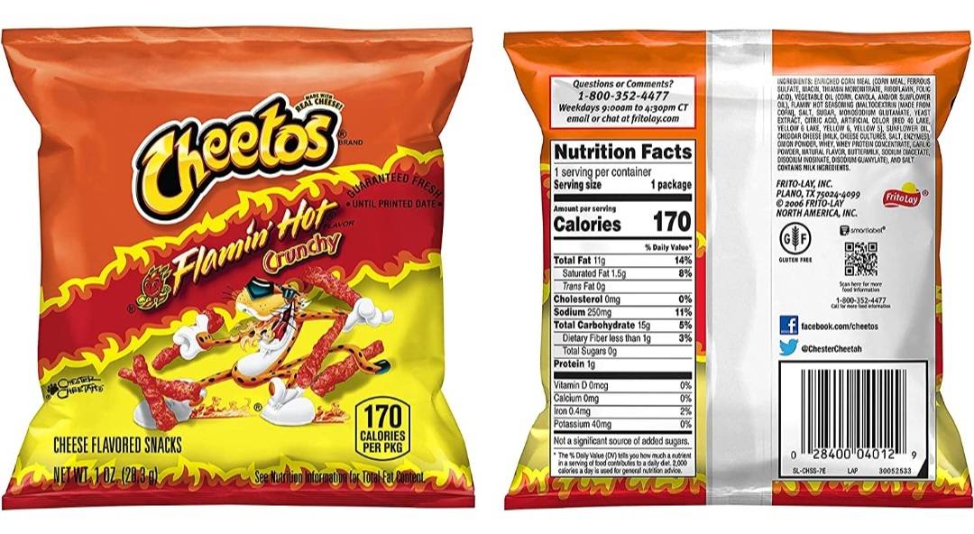 Order Cheetos Flamin Hot crunchy food online from Chaffle Cafe Catering Cart store, Norcross on bringmethat.com