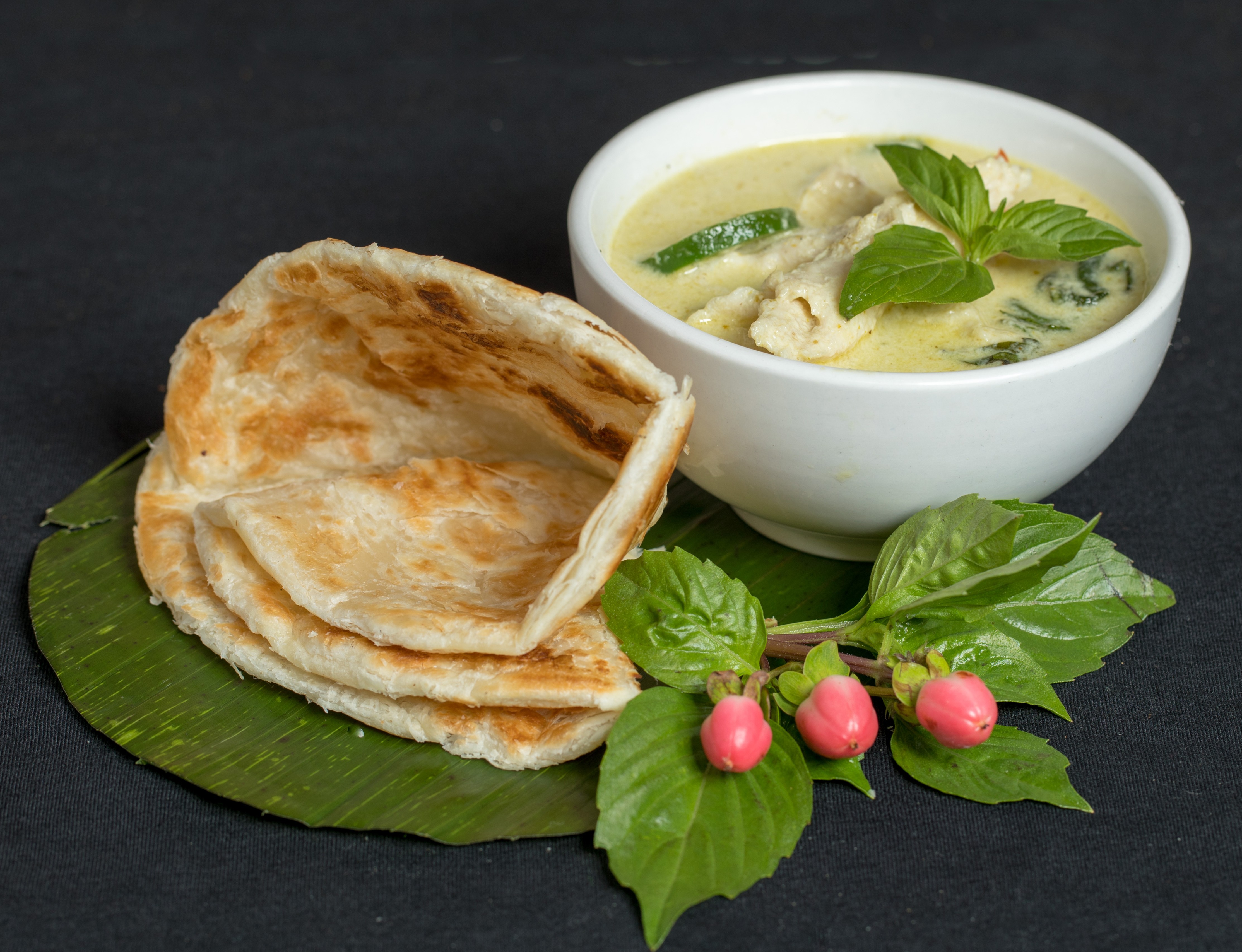 Order  Roti Green Curry (A13) food online from Grace Thai store, Elmhurst on bringmethat.com