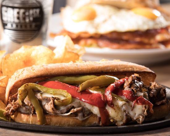 Order Philly Cheesesteak food online from BBQ Ribs Co. store, Kansas City on bringmethat.com