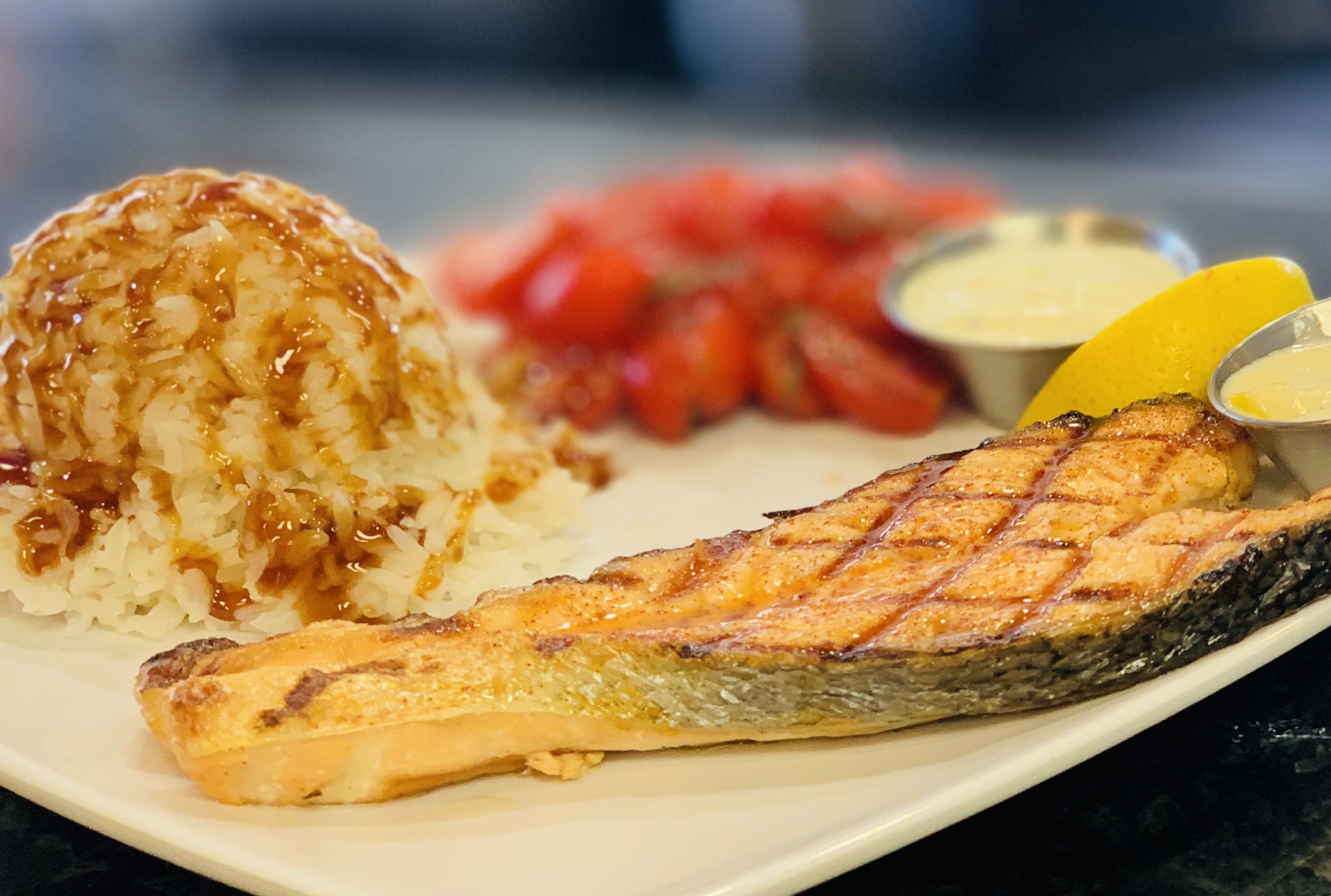 Order Atlantic Salmon food online from Anchors Fish & Chips And Seafood Grill store, San Jose on bringmethat.com