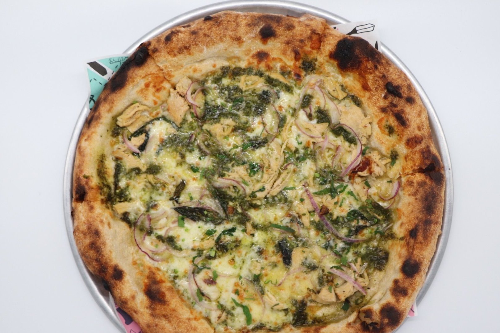 Order PESTO CHICKEN food online from Pitfire Artisan Pizza store, Los Angeles on bringmethat.com
