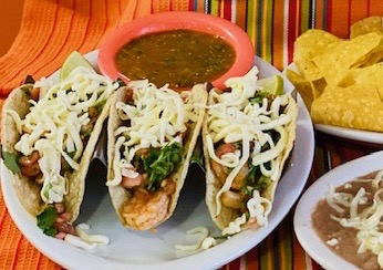 Order Chuchito's Shrimp Tacos food online from Don Chuchos Mexican Restaurant store, Columbus on bringmethat.com