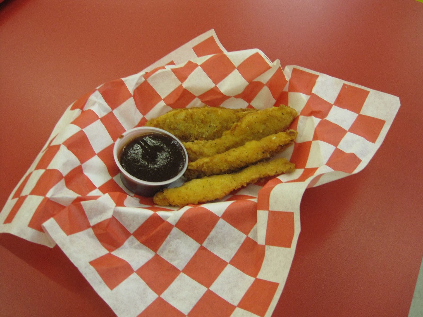 Order Chicken Finger Strips - 5 Pieces food online from Rocky's Pizzeria & Ice Cream store, North Chicago on bringmethat.com