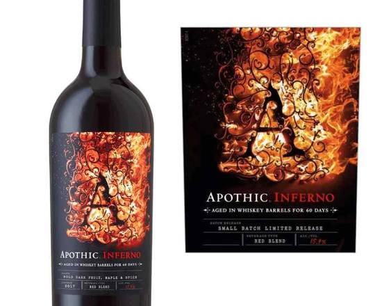 Order Apothic, Inferno Small Batch Red Blend Limited Release (NV) · 750 mL  food online from House Of Wine store, New Rochelle on bringmethat.com