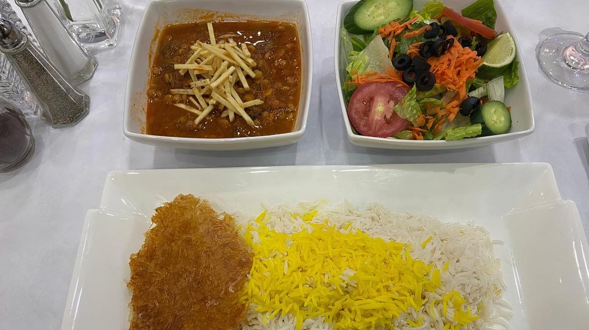 Order V=Gheymeh Bademjon food online from Kourosh Restaurant store, Woodland Hills on bringmethat.com