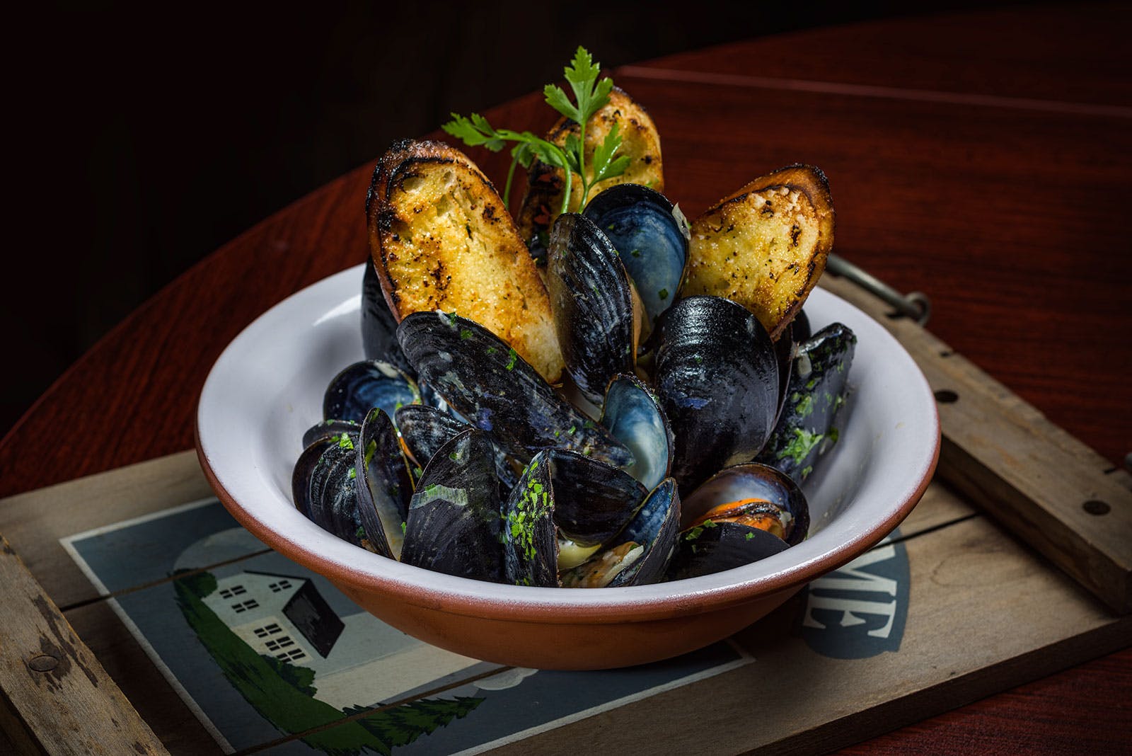 Order P.E.I. Mussels - Appetizer food online from Barn Door Restaurant store, Ridgefield on bringmethat.com