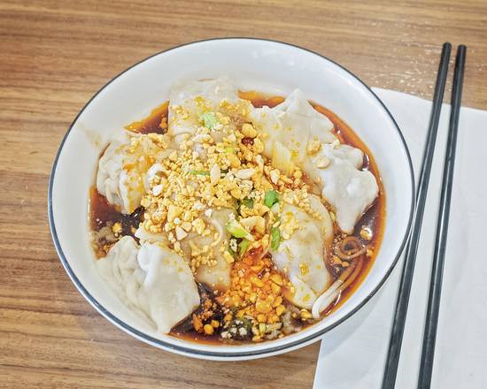Order C15. Pork Wonton with Chili Oil 红油抄手 food online from Northern Cafe store, Hacienda Heights on bringmethat.com
