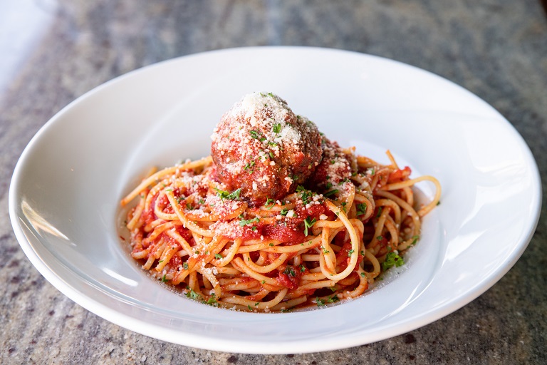 Order Spaghetti with Meatballs food online from Leucadia Pizzeria store, Encinitas on bringmethat.com