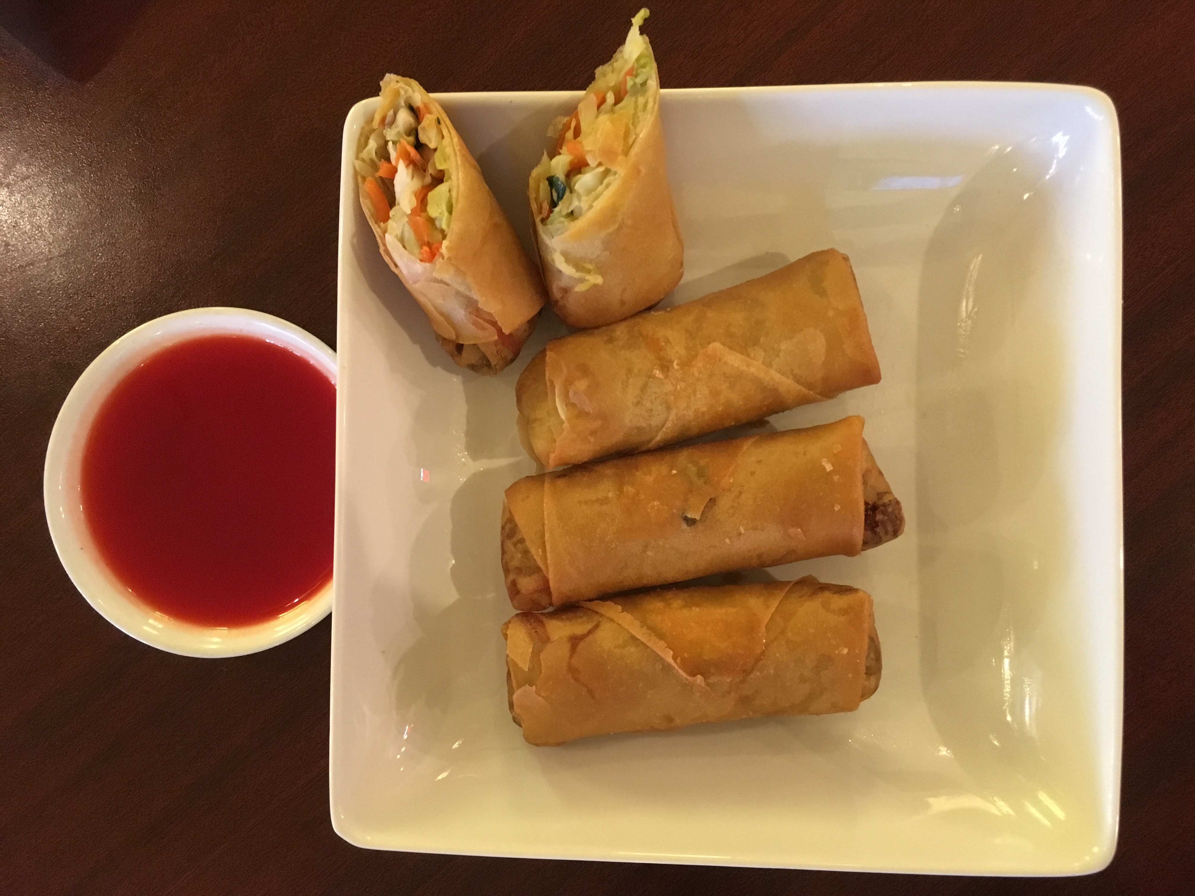 Order 4. Fried Veggie Rolls food online from Chow Appetizer store, Oakland on bringmethat.com