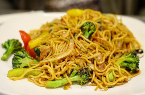 Order Spicy Yaki Soba with Soy Fish food online from Vegan Glory store, Los Angeles on bringmethat.com