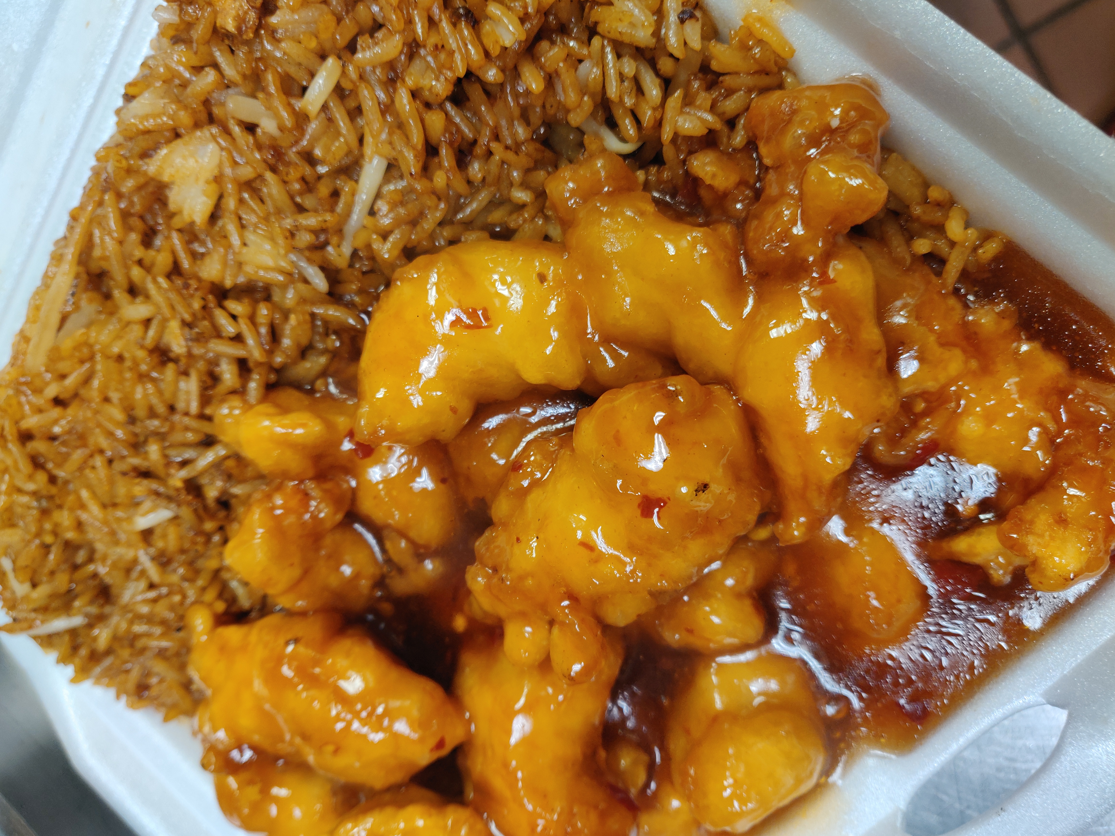 Order D1. Orange Dinner Special food online from China Express store, Chicago on bringmethat.com