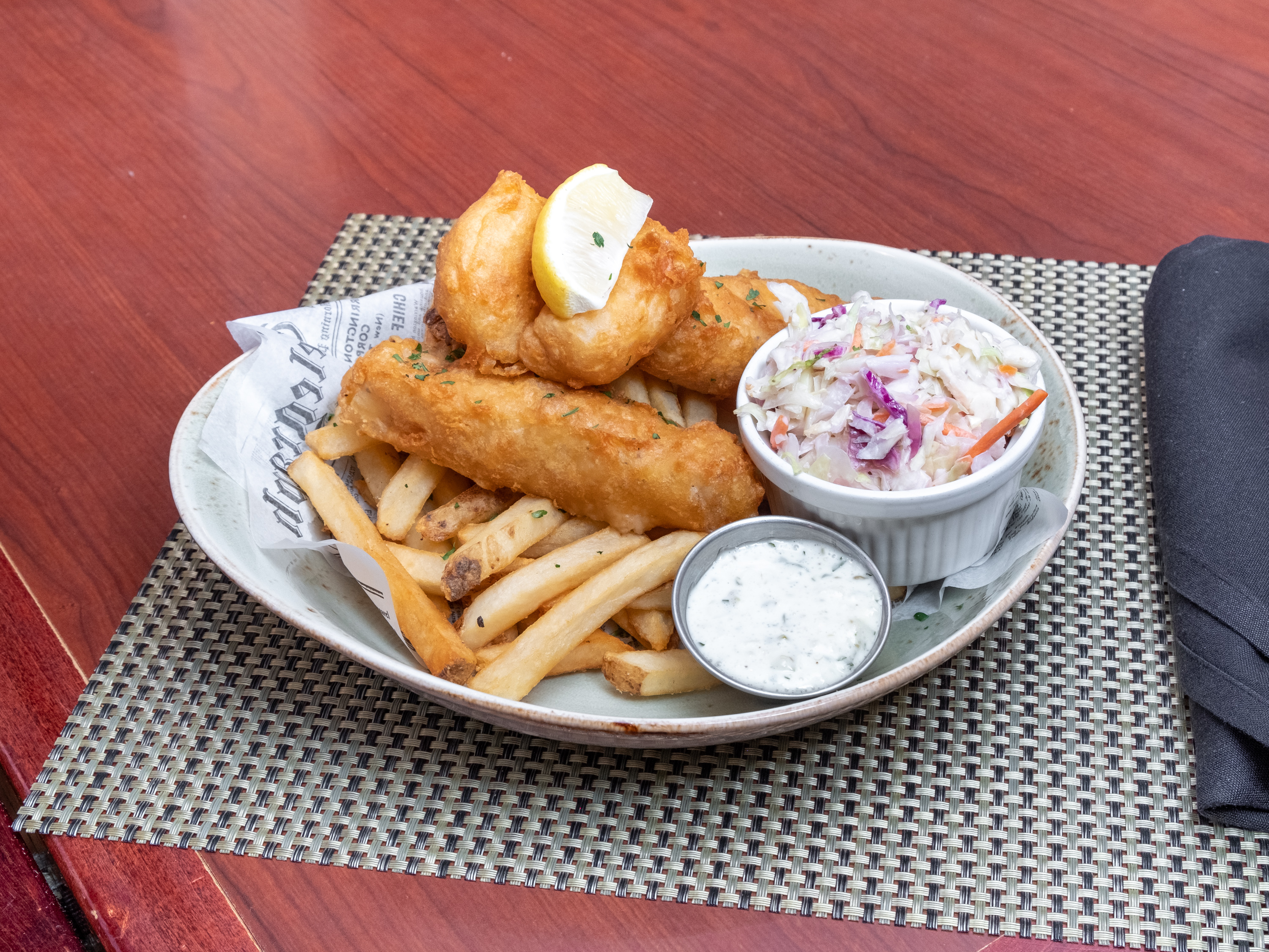 Order Beer Battered Fish, Chips  food online from Winberie Restaurant & Bar store, Summit on bringmethat.com